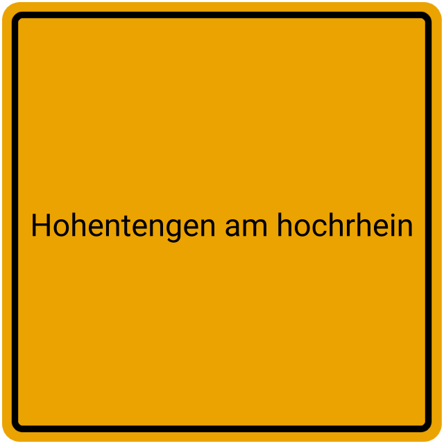 Meldebestätigung Hohentengen am Hochrhein